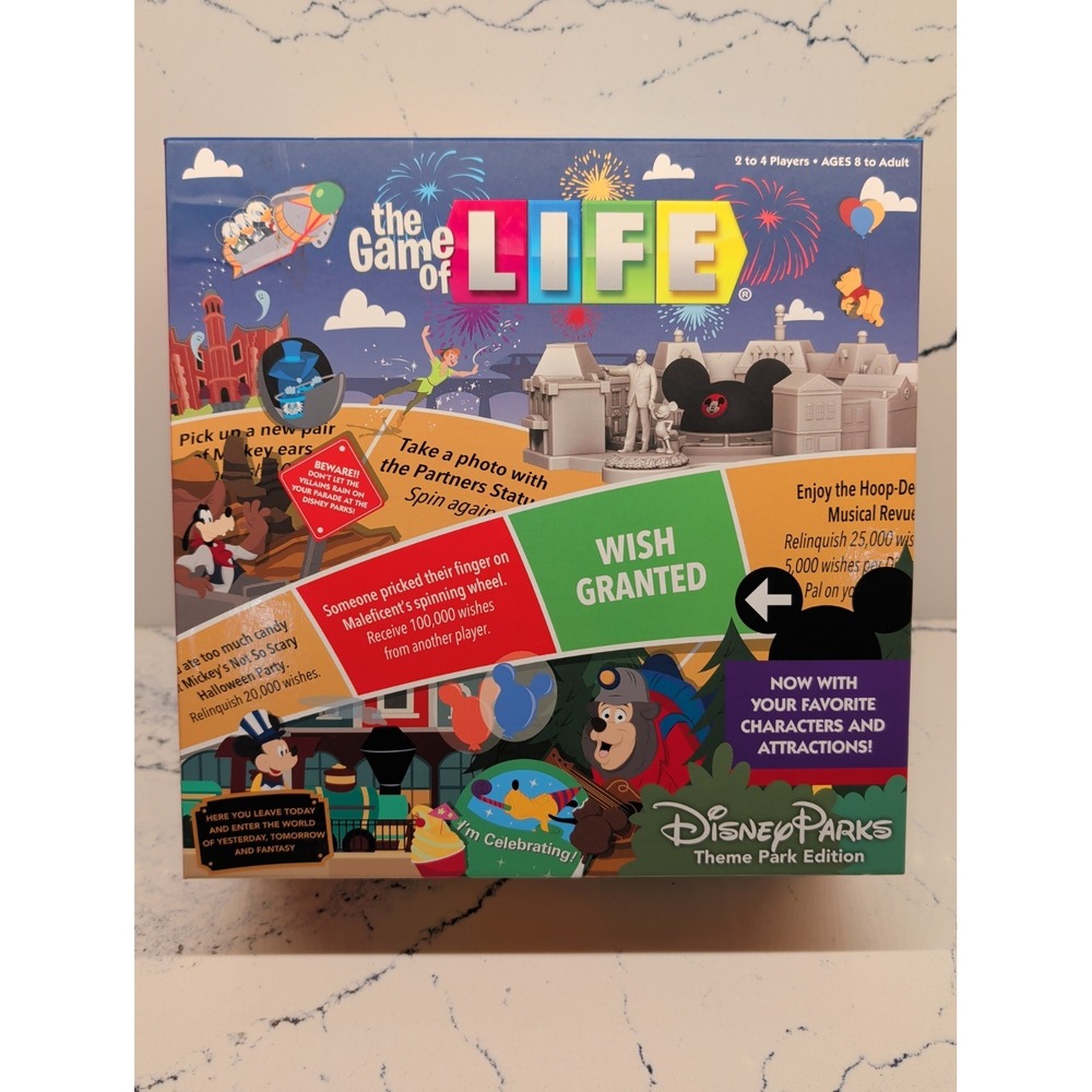 Disney Parks The Game of Life Theme Park Edition WDW Disneyland Barely Played